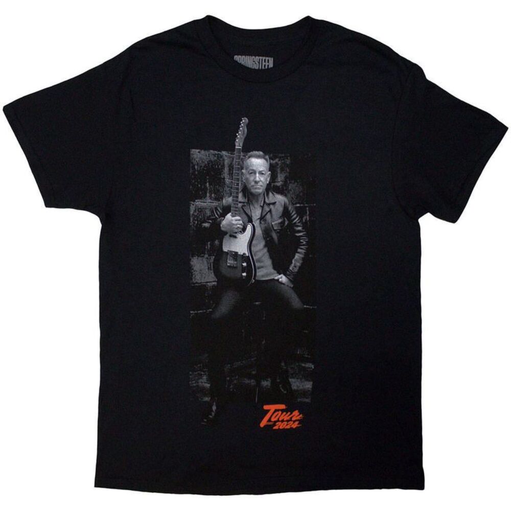 Bruce Springsteen Unisex Adult Tour �'24 Wheel Back Print T-Shirt / Black